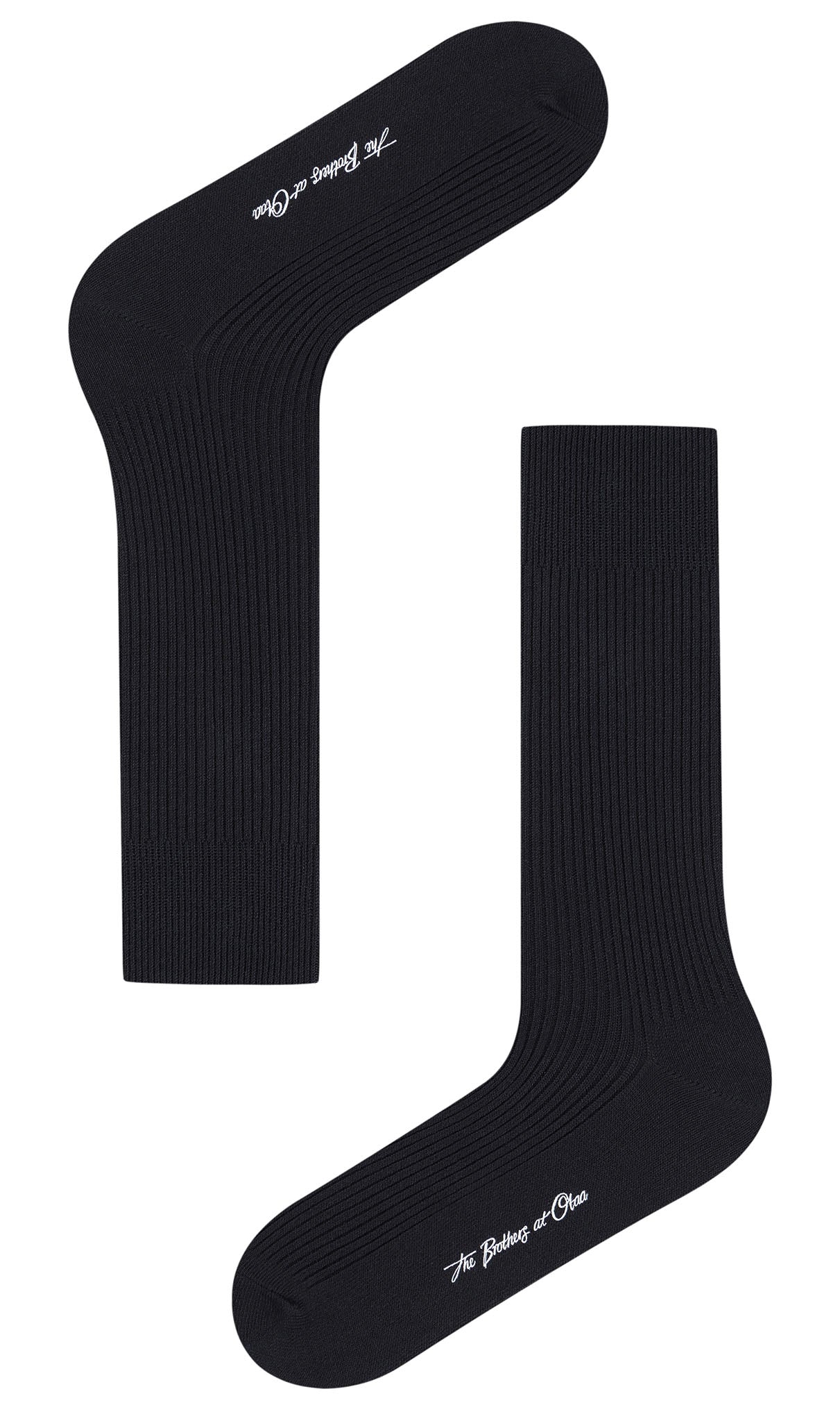 Bond Black Ribbed Socks | Men's Business Cotton Plain Crew Dress Socks ...