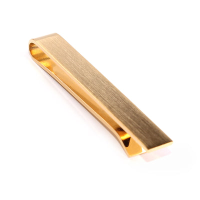 Brushed Gold Tie Bar | Classic Swank Blank Tie Clip | Mens Necktie Pin ...