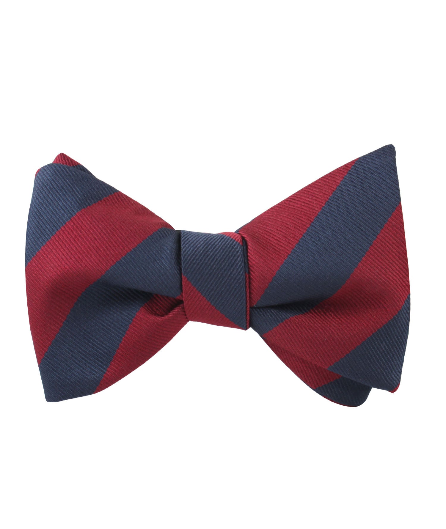 Burgundy And Navy Blue Stripes Self Tie Bow Tie Red Regimental Bowties Otaa 2449