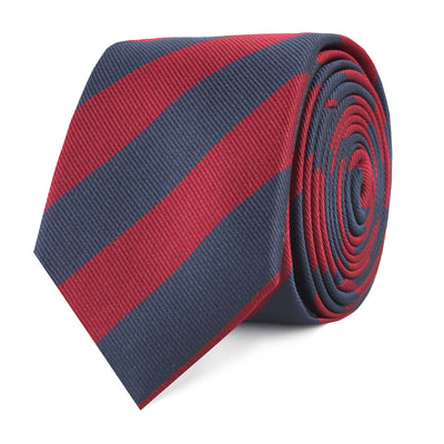 Burgundy & Navy Blue Stripes Tie | Regimental Red Ties | Men's Necktie ...