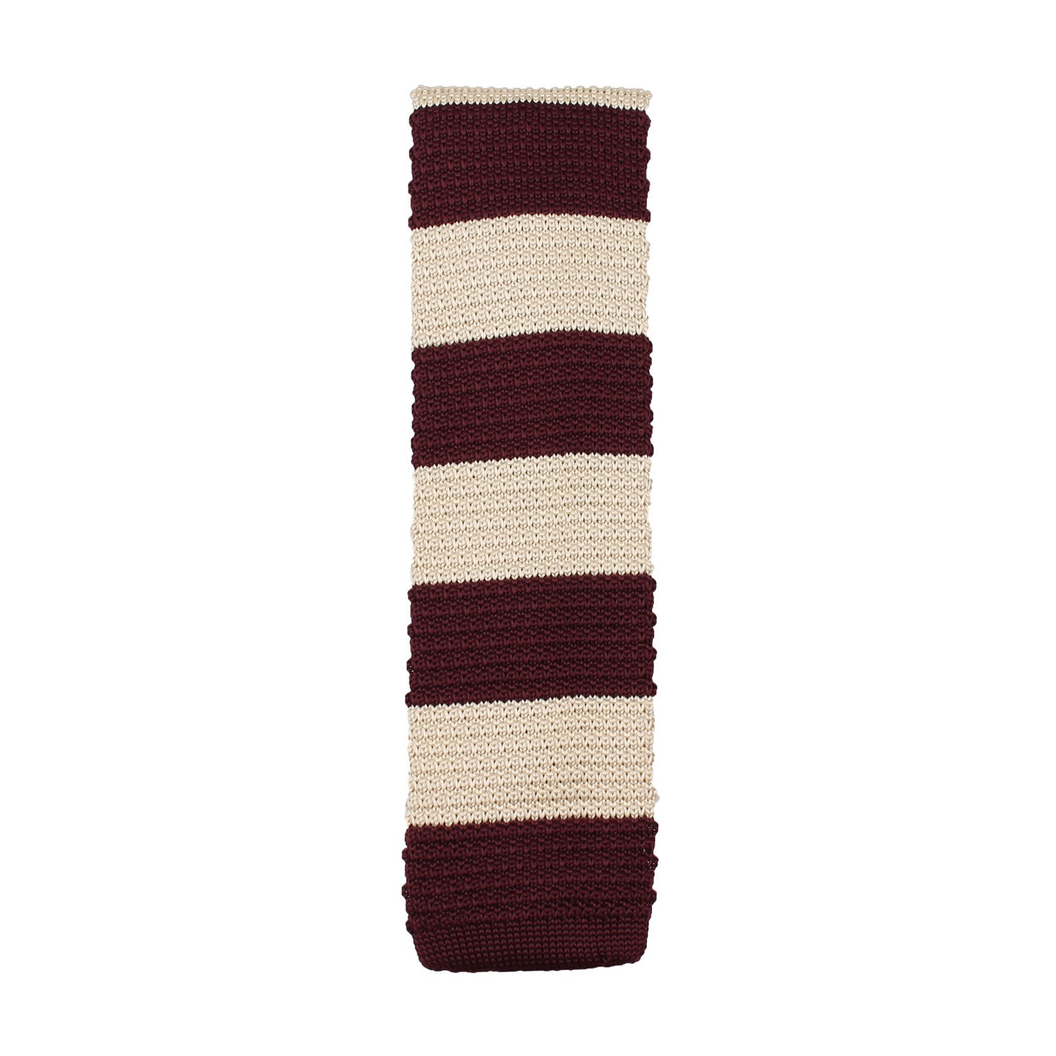 Burgundy Vanilla Knitted Tie | Knit Ties Knits Necktie Neckties | OTAA