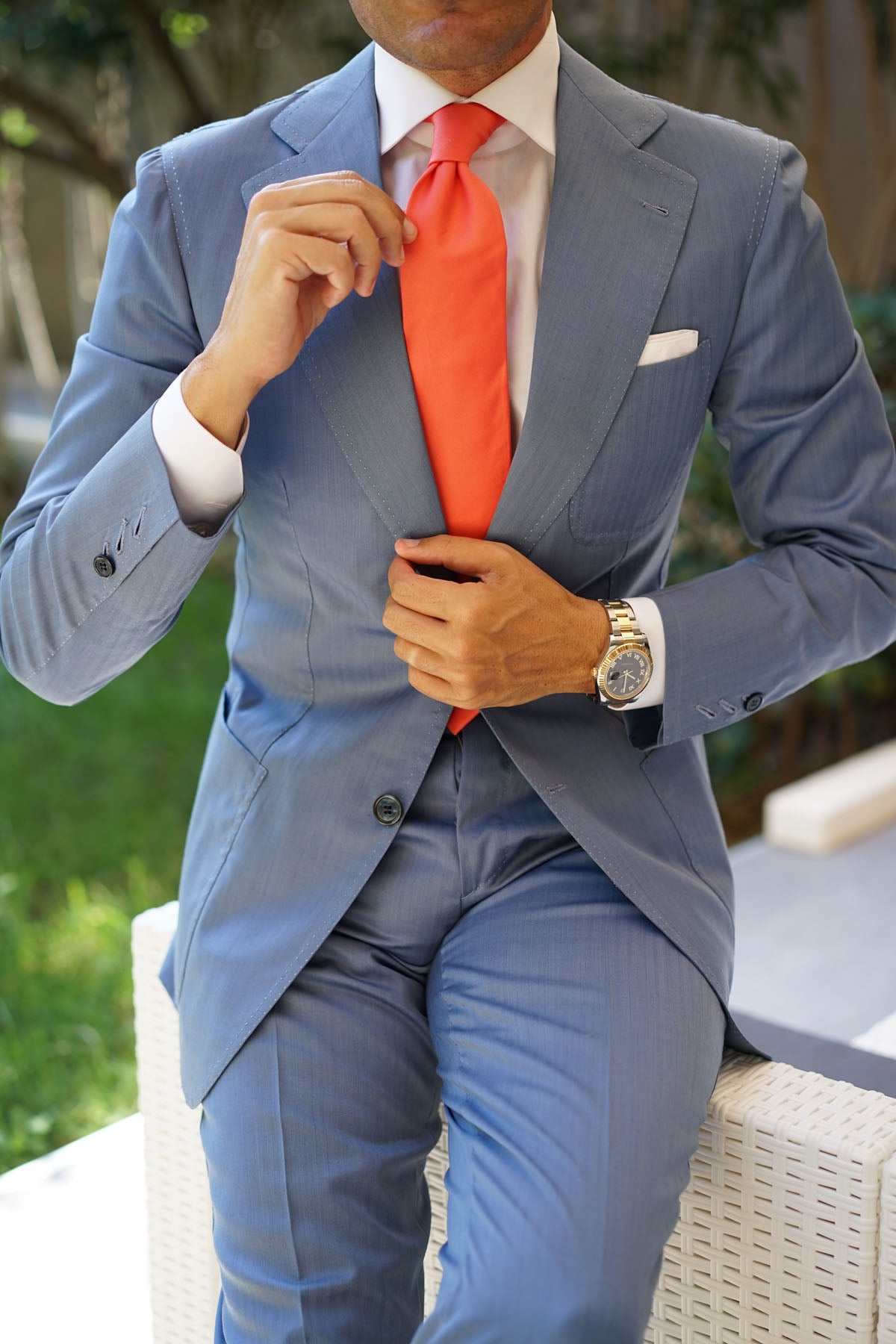 Coral Pink Cotton Necktie | David's Bridal Wedding Tie | Men's Ties AU ...