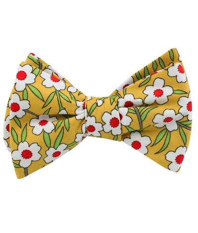 Cuban Marigold Floral Necktie | Yellow Flower Wedding Ties for Men AU ...