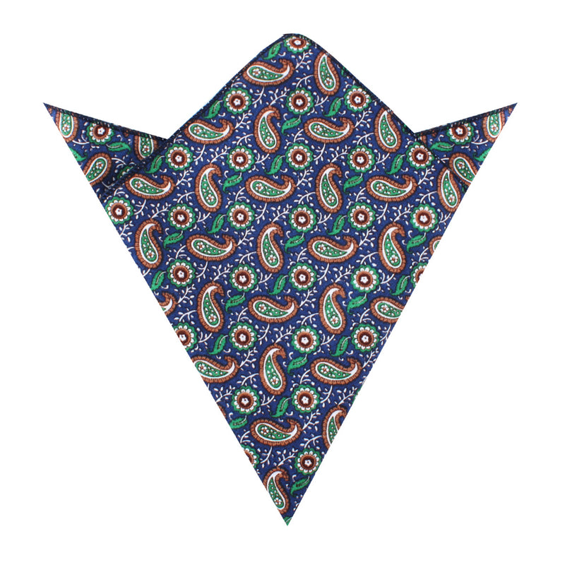 Dora Riparia Paisley Pocket Square | Persian Mens Handkerchief | OTAA