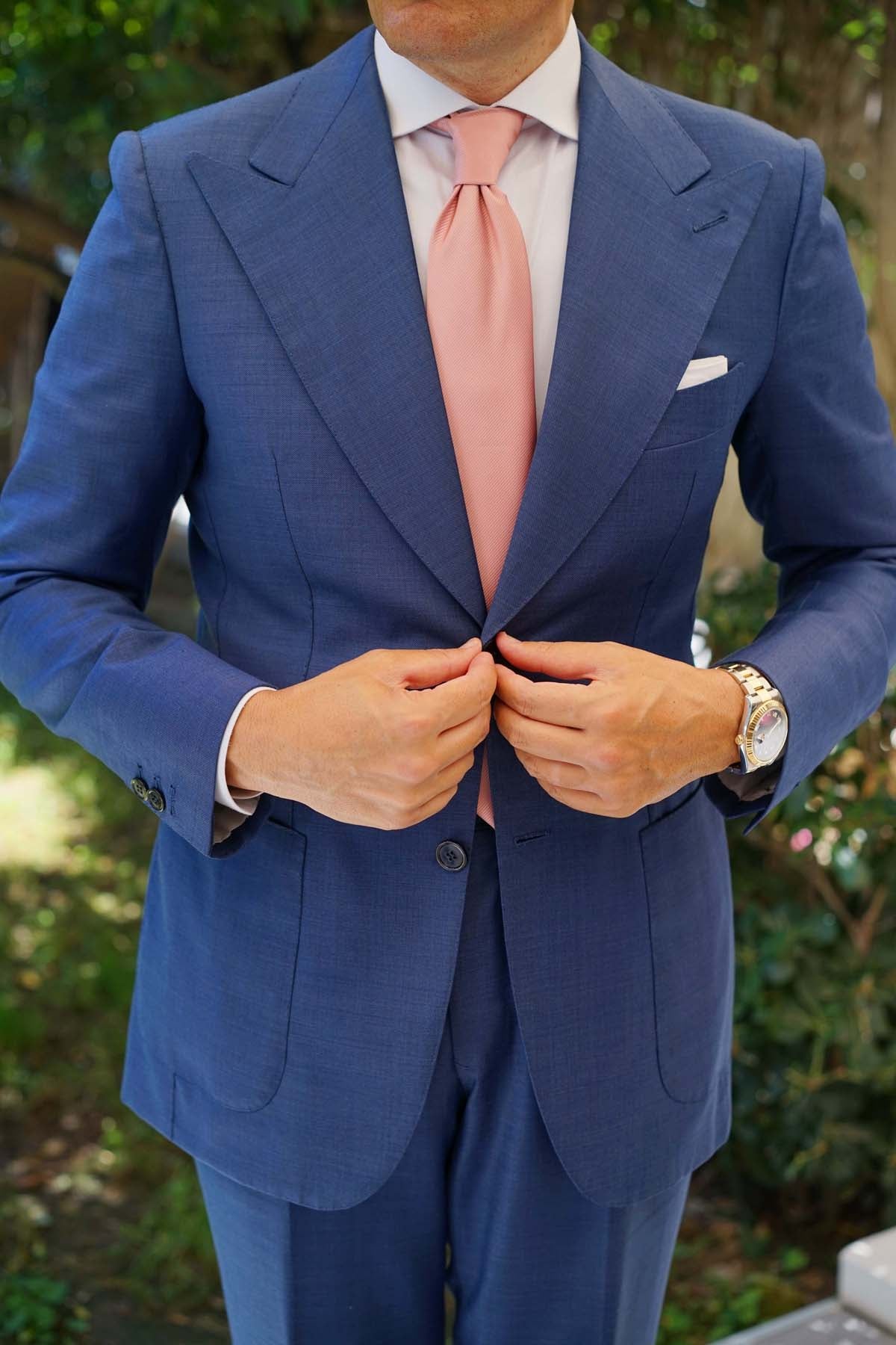 Dusty Blush Pink Twill Necktie | Mumu Weddings | Men's Ties Australia ...