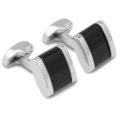 Frederick the Great Cufflinks | Black Cats Eye Rectangle Cuff Links | OTAA