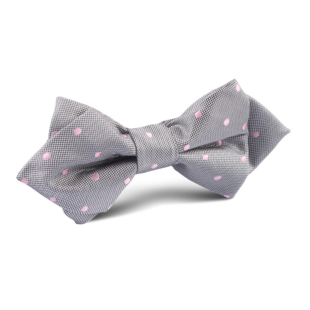 pink and gray bow tie