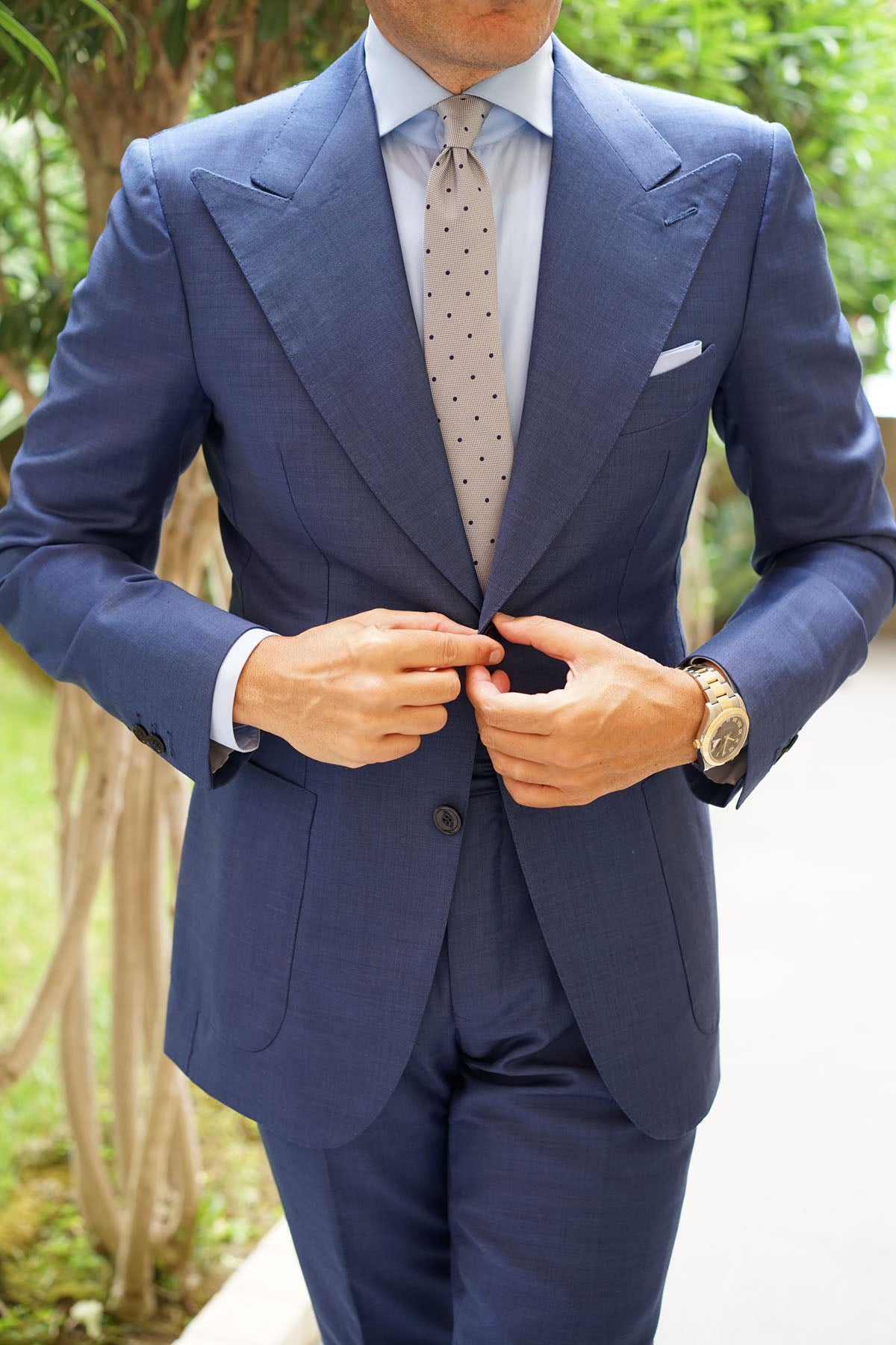 Grey with Navy Blue Polka Dots - Skinny Tie | Men's Business Slim Ties ...