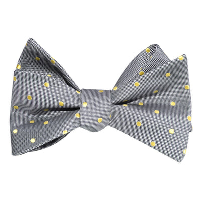 Grey with Yellow Polka Dots Pocket Square | Men Handkerchiefs ...