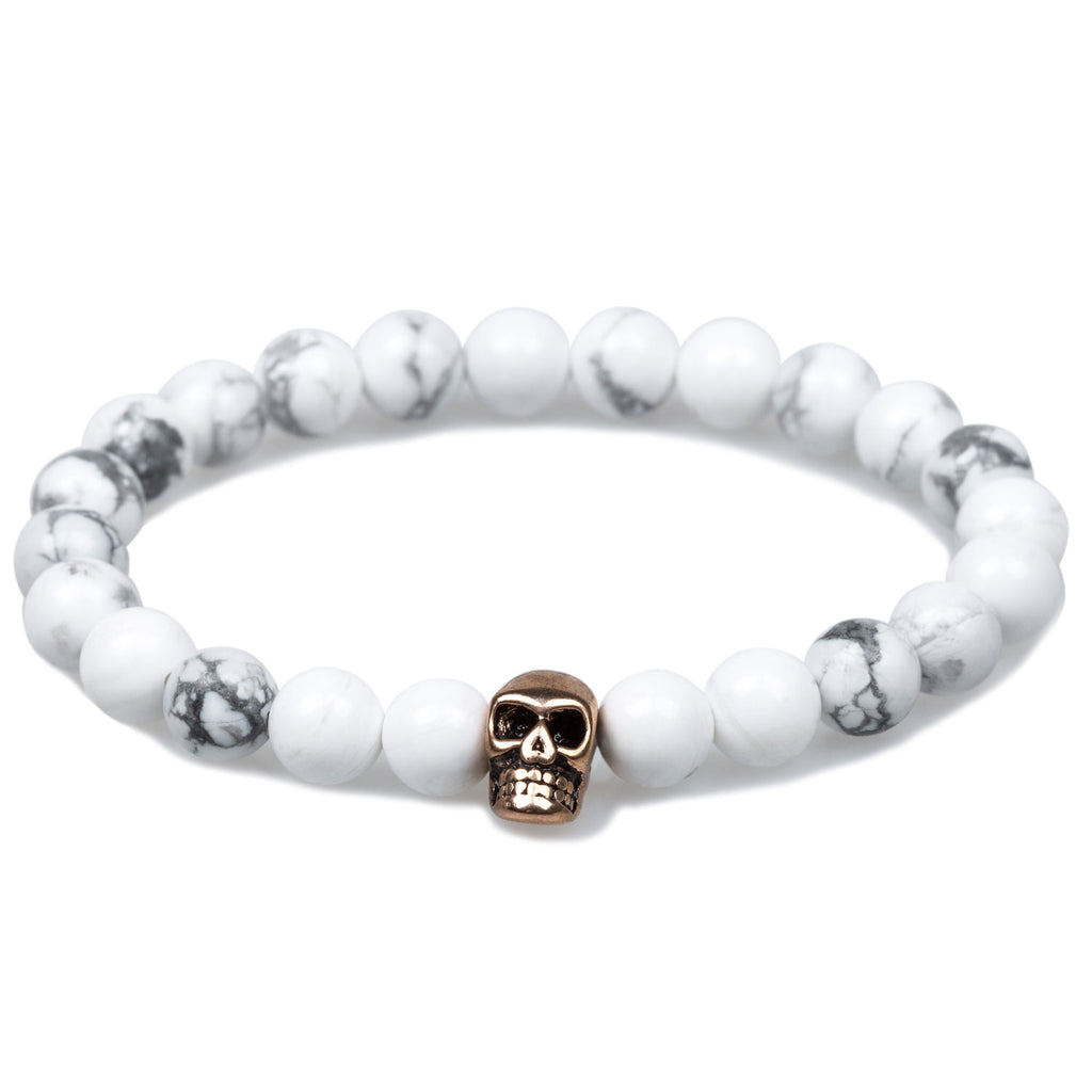 black and gold skull bracelet