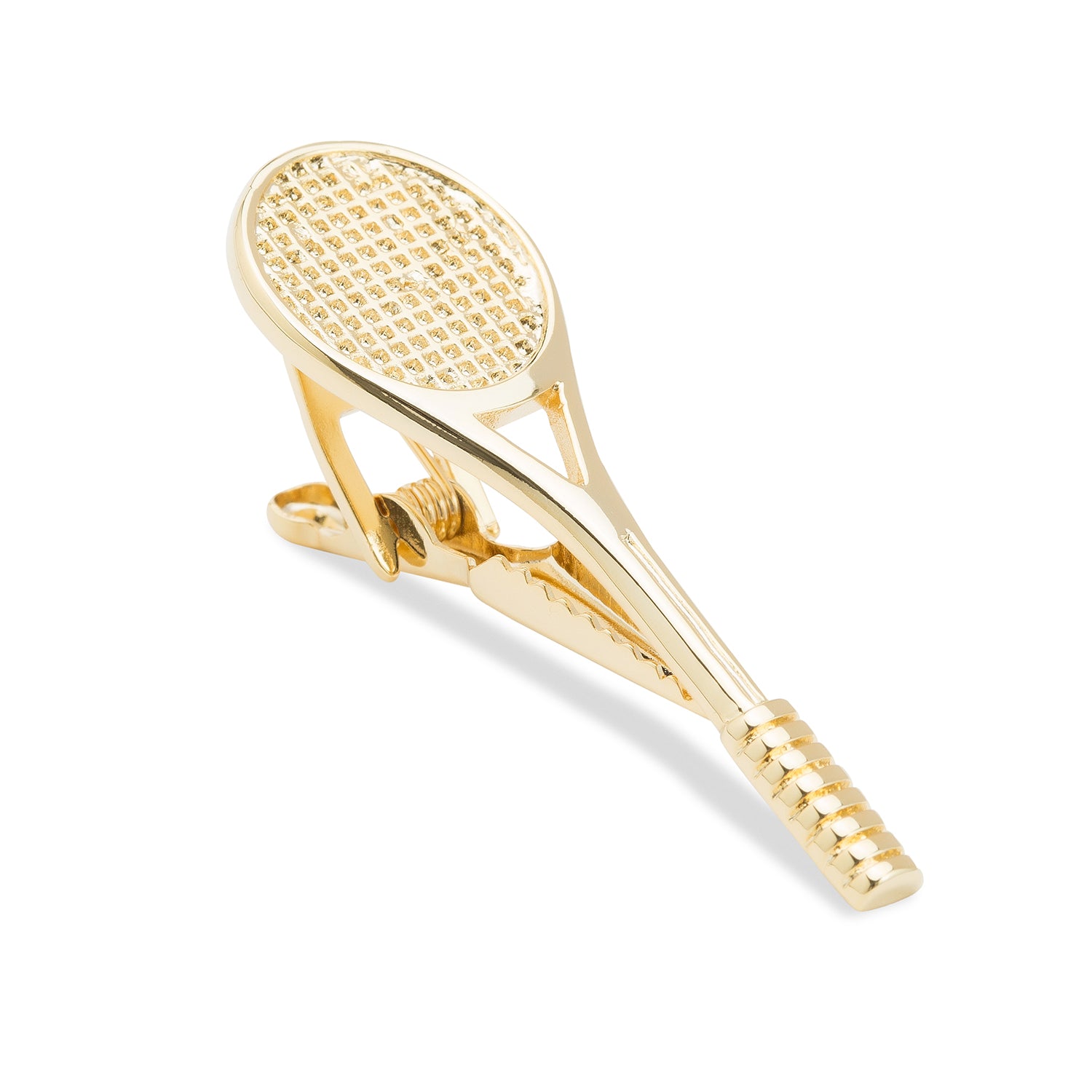 McEnroe Gold Tennis Racquet Tie Bar | Racket Sports Tie Clip Bars | OTAA