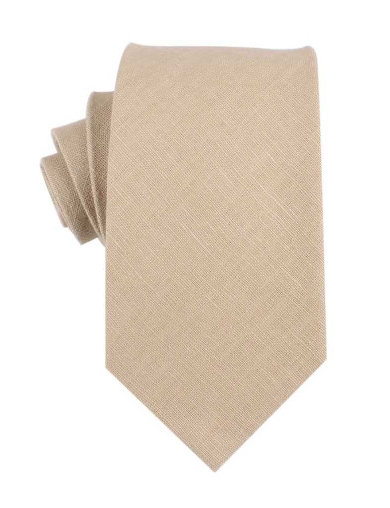 Khaki Linen Necktie | Tie Ties Neckties Melbourne Australia | OTAA