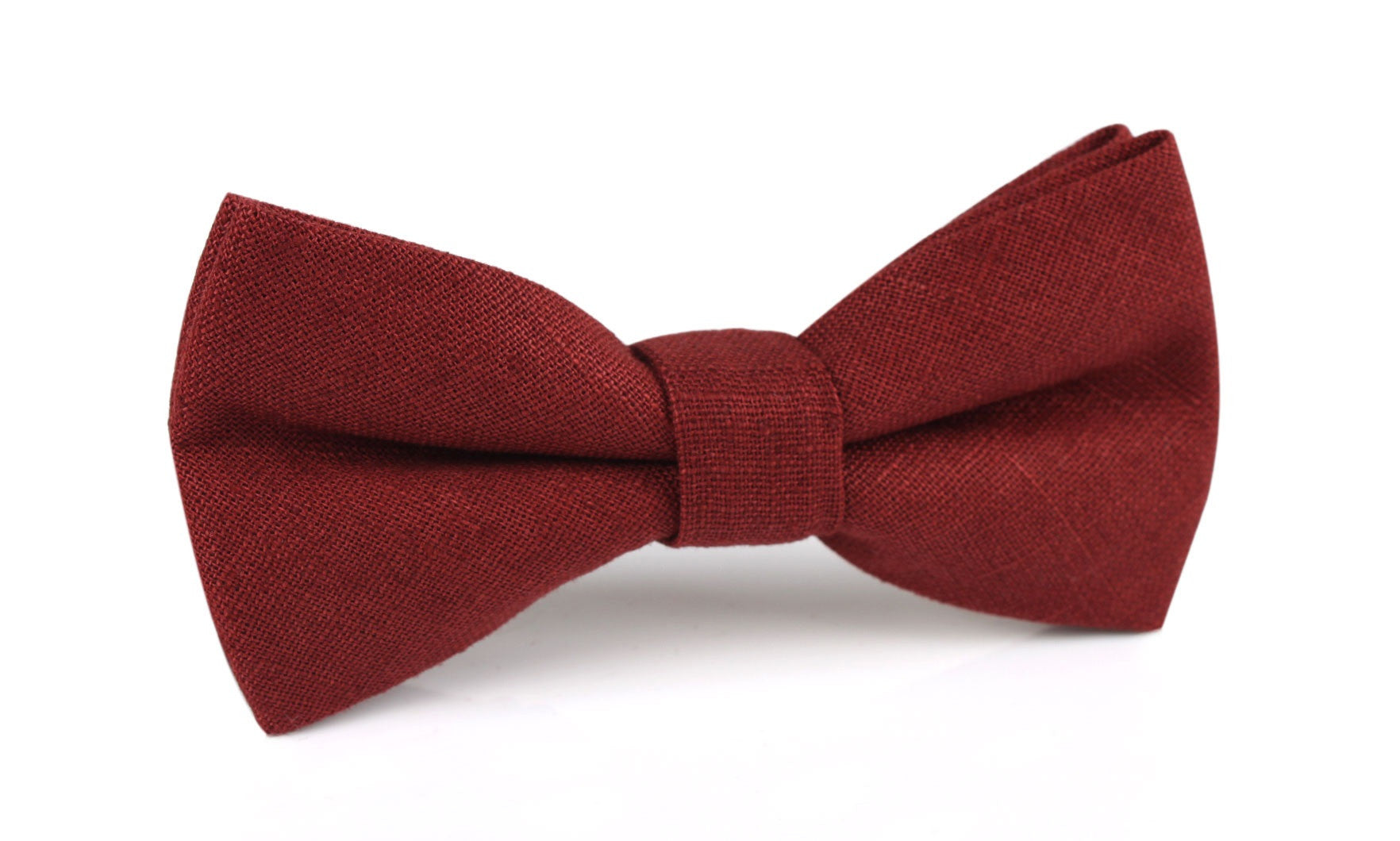 Maroon Slub Linen Bow Tie | Red Bowties | Wedding Pre-Tied Bow Ties AU ...