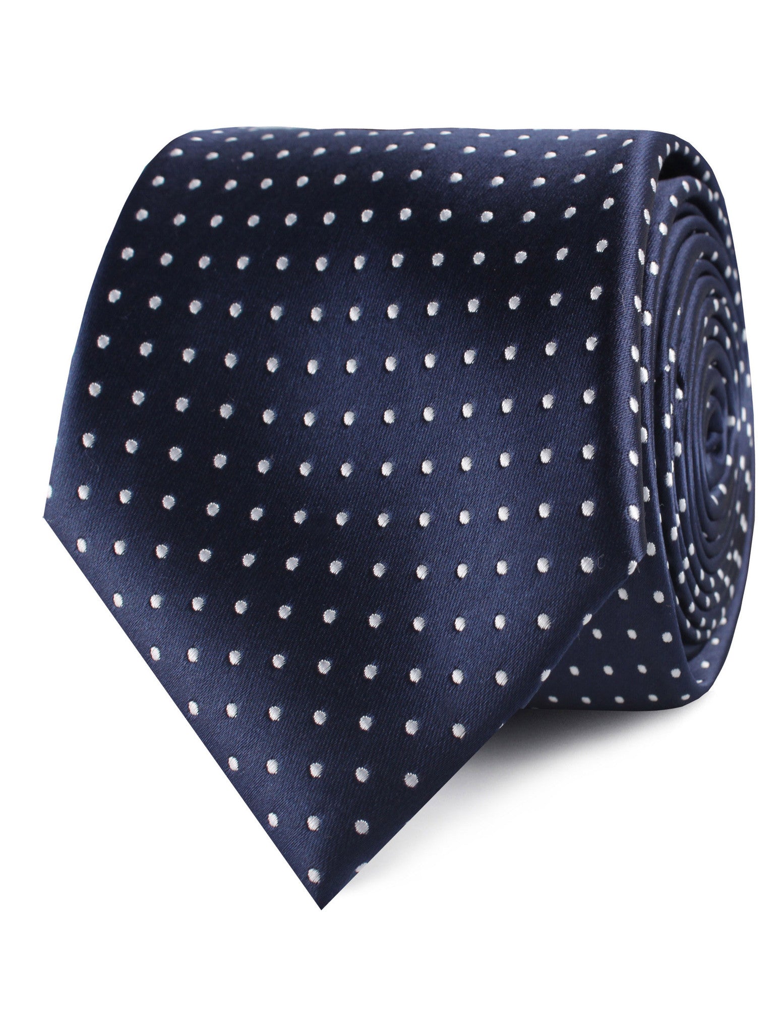 Midnight Blue Mini Pin Dots Tie | Polka Dot Ties | Men Pattern Necktie ...