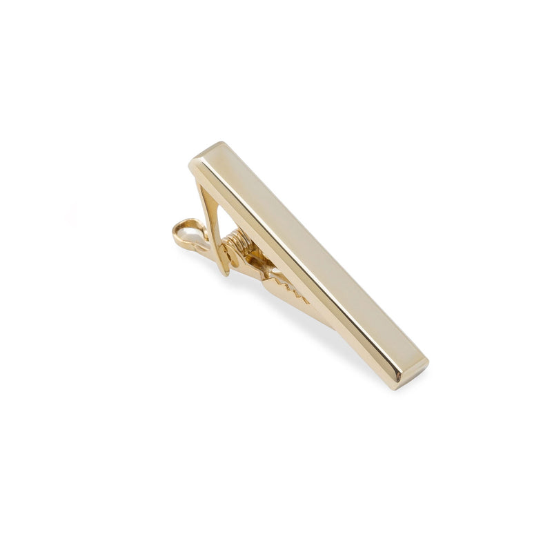 Mini Gold Ingot Tie Bar | Swank Blank Tie Clip Bars | Necktie Clasp | OTAA