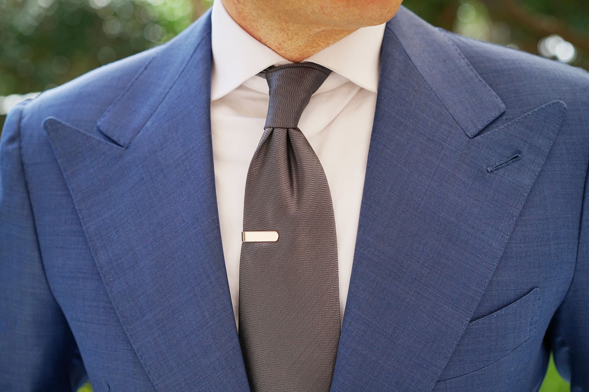 Mini Shining Silver Round Clasp Skinny Tie Bar | Men Classic Tie Slide ...
