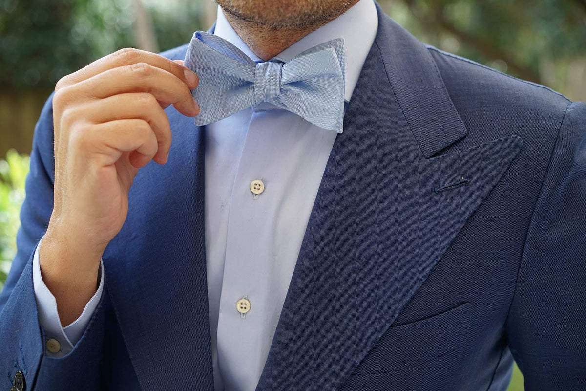 Mint Blue Self Tie Bow Tie | Pastel Wedding Untied Bowtie Men Bow Ties ...