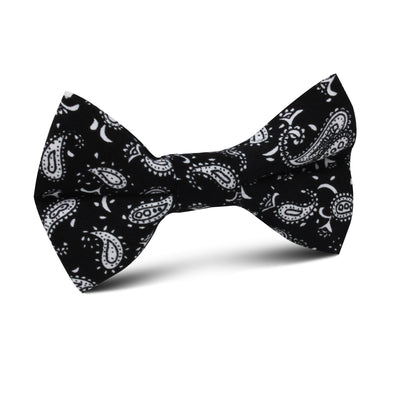 Mr Pollard Black Paisley Bow Tie | Unique Bow Ties | Designer Bowties ...