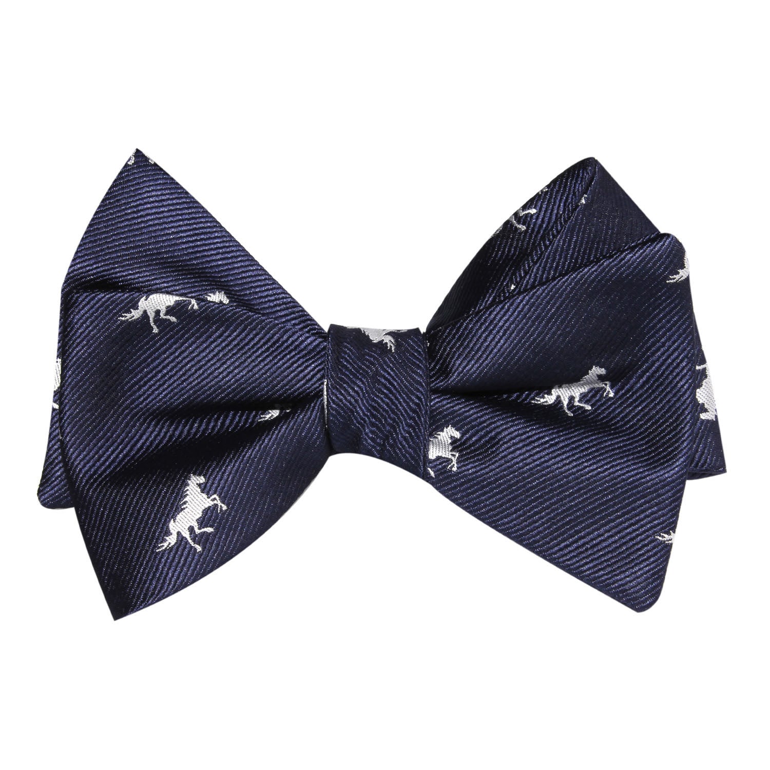 Navy Blue Race Horse Self Tie Bow Tie | Animal Print Untied Bowties AU ...