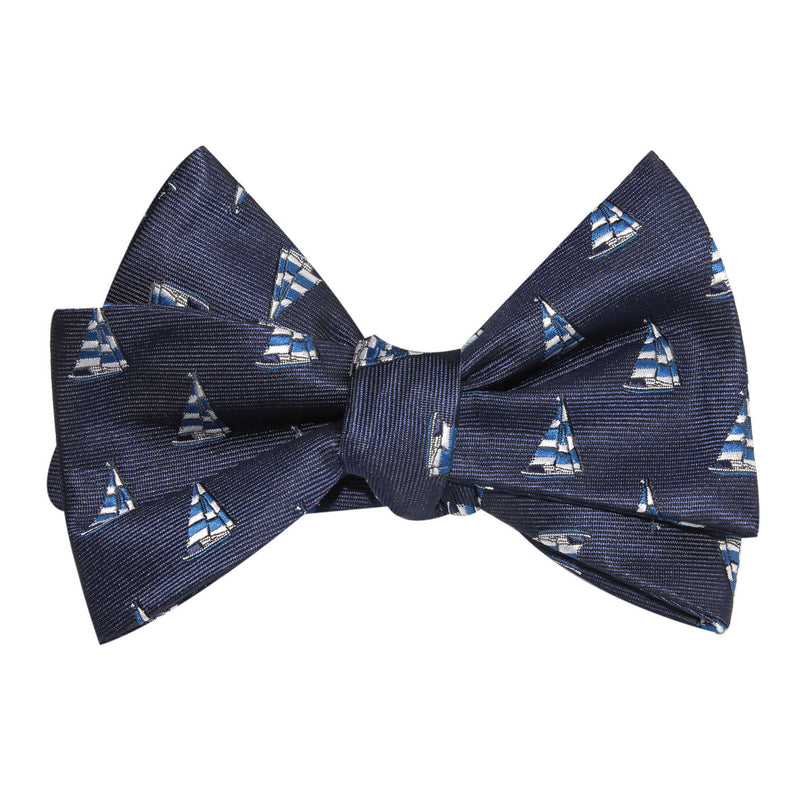 Navy Blue Sailor Boat Self Tie Bow Tie Nautical Ship Untied Bowties Otaa 7842