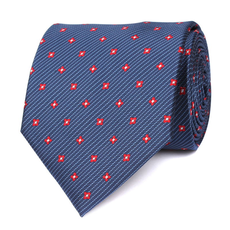 Navy Blue Tie Red Pattern | Buy Quality Men Neck Ties Australia | OTAA