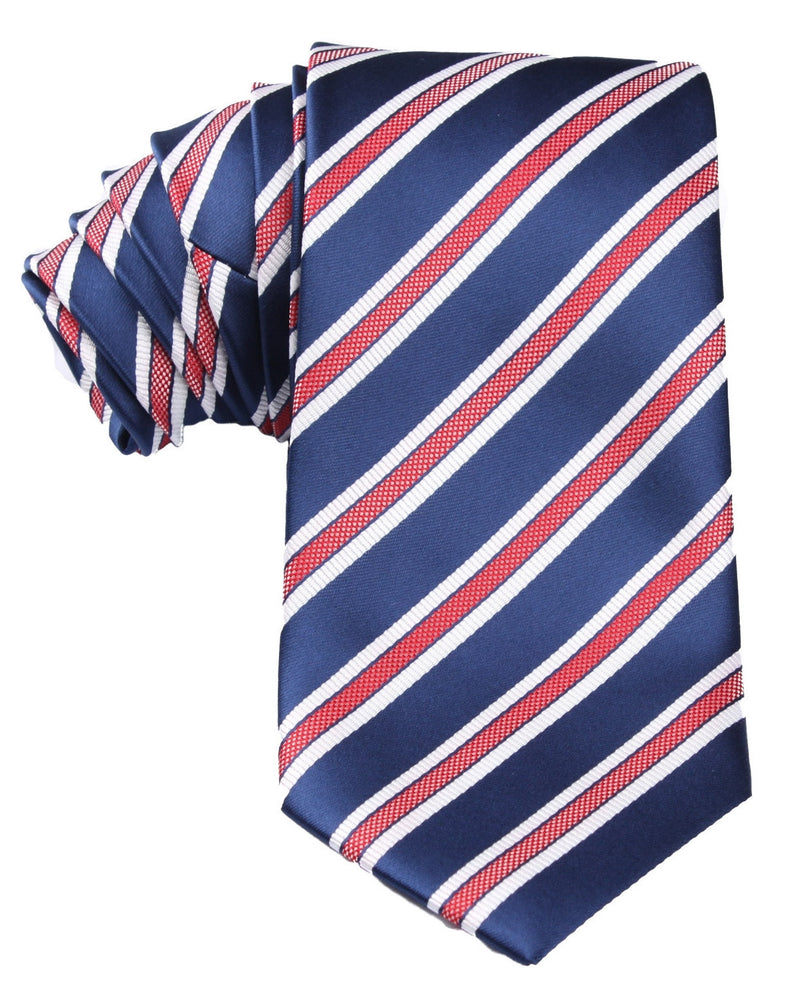 Navy Blue Tie Red Stripes | Buy Quality Men Neck Ties Australia | OTAA