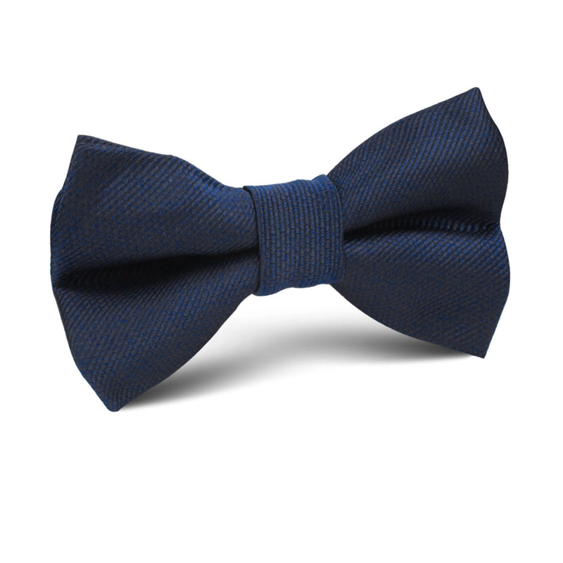 Navy Blue Weave Kids Bow Tie | Solid Child Bowties Boys Ties | OTAA