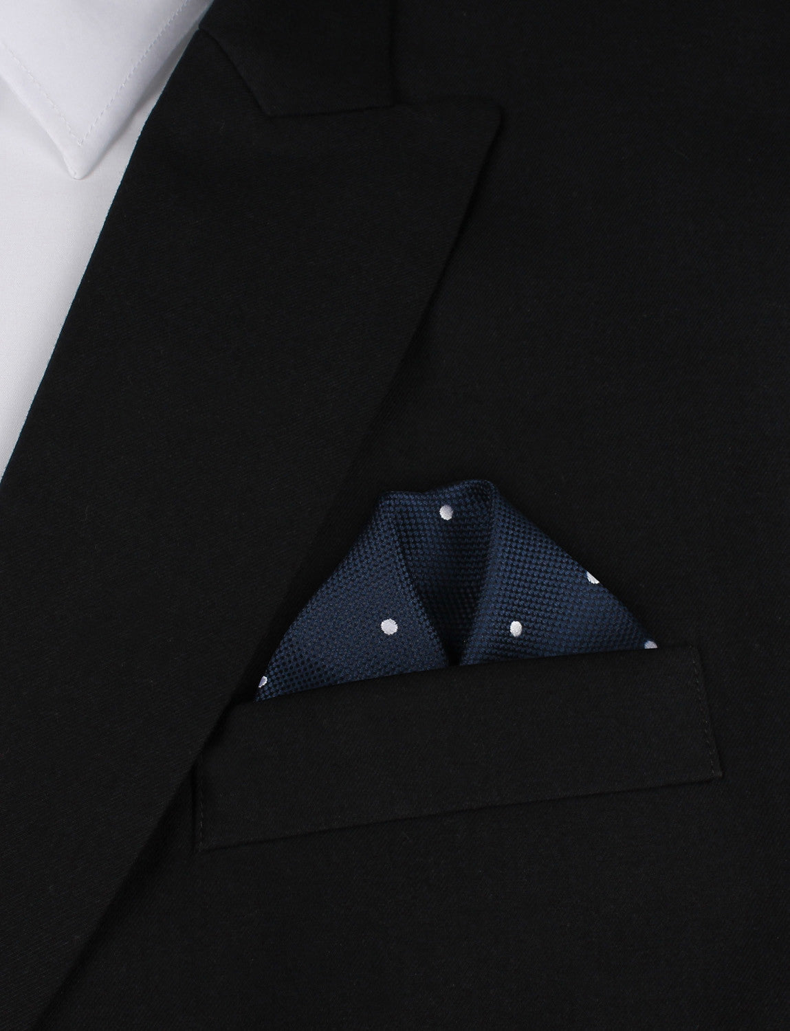 Navy Blue, White Polka Dot Pocket Square | Mens Suit Hanky | Australia ...