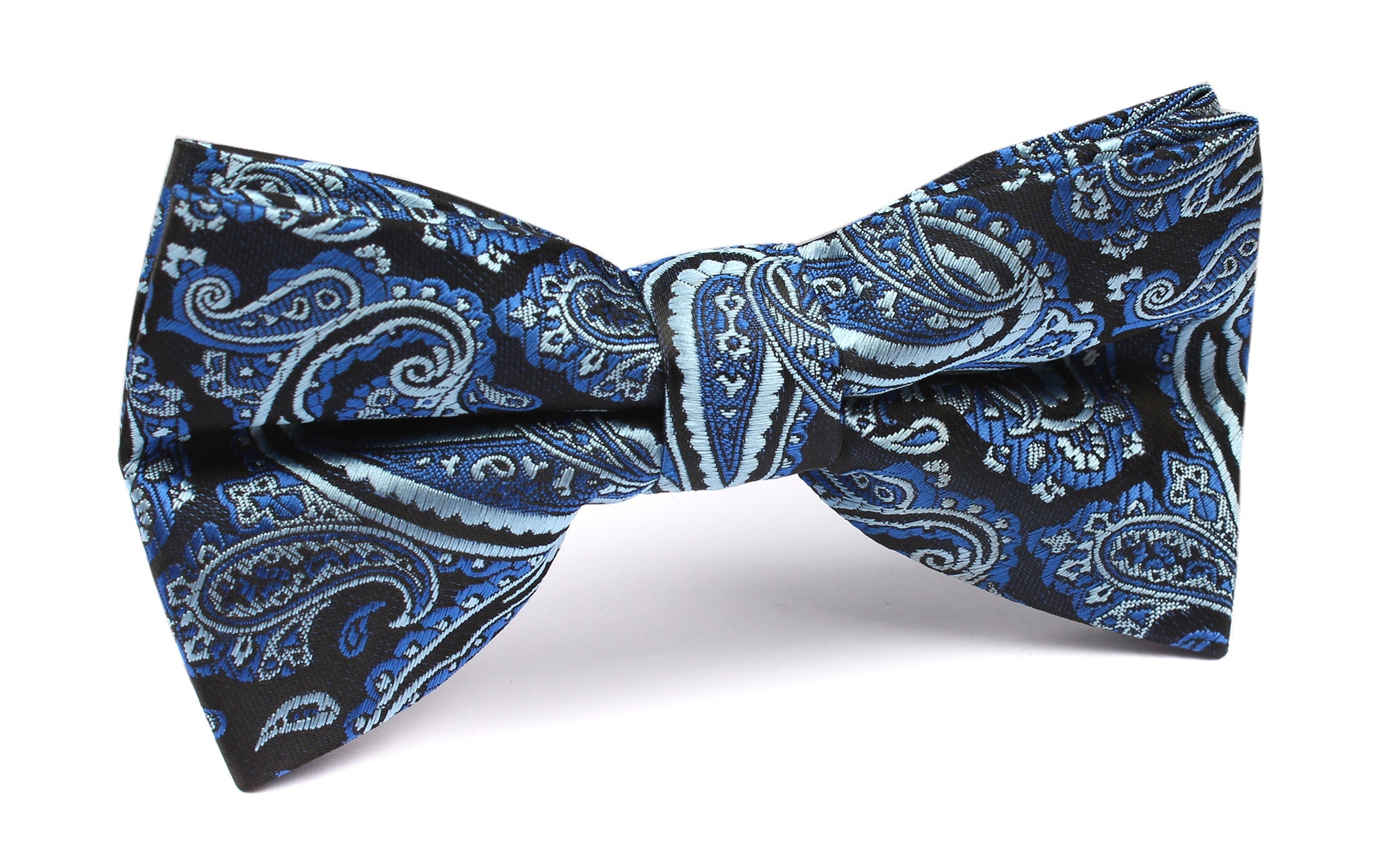 Paisley Black and Blue Bow Tie | Patterned Bowties | Designer Bow Ties ...