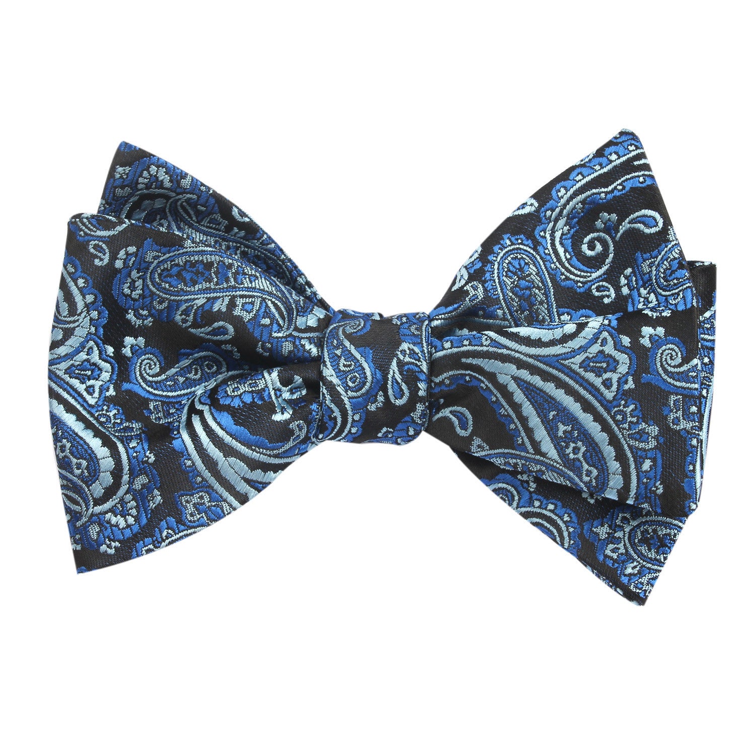 Paisley Black and Blue Bow Tie Untied | Self-Tie Bowtie Man Australia ...