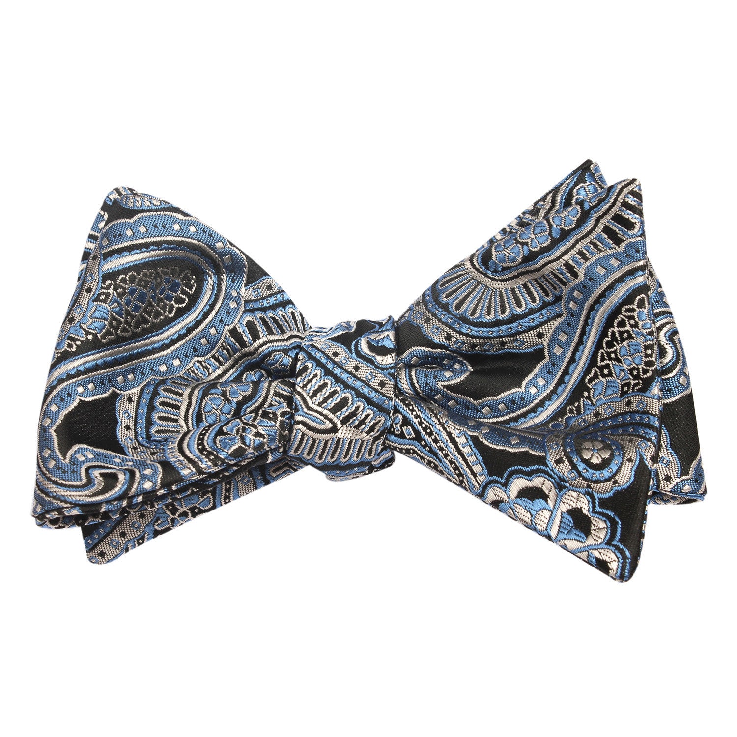 Paisley Blue Bow Tie Untied | Men's Self-Tie Bowtie | Luxury Designers ...