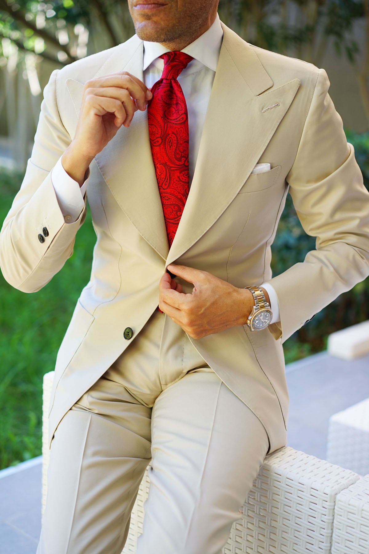 Paisley Maroon Tie | Red Bandana Ties for Men | Shop Unique Neckties | OTAA