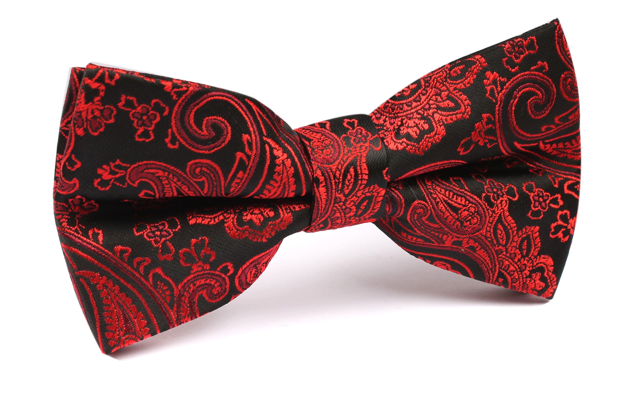 Paisley Red and Black Bow Tie | OTAA