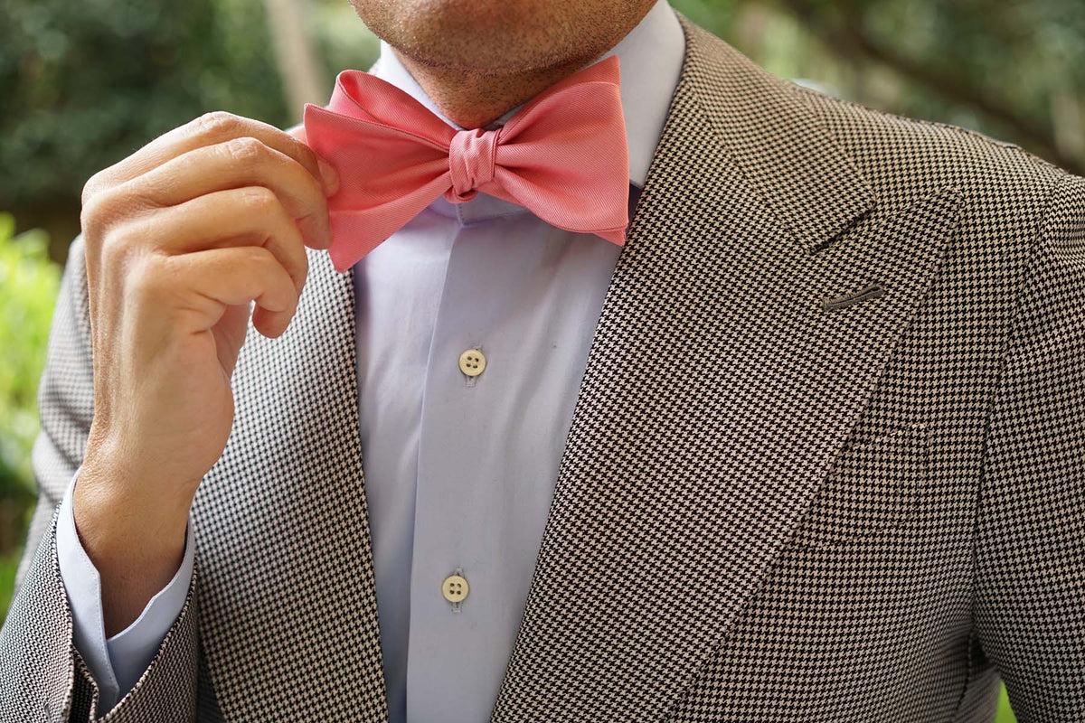 Pastel Pink Self Tie Bow Tie | Baby Pink Untied Bowtie Wedding Suit AU ...