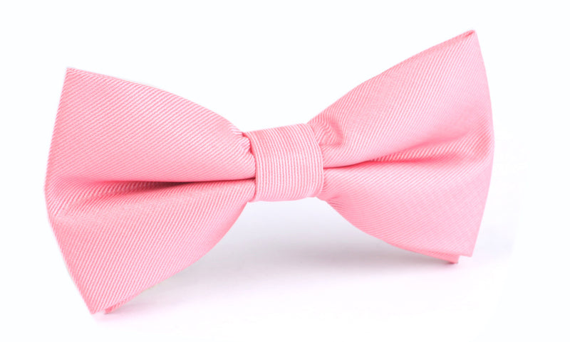 Pastel Pink Bow Tie | Baby Pink Bowtie | Men's Satin Pre-Tied Bow Ties