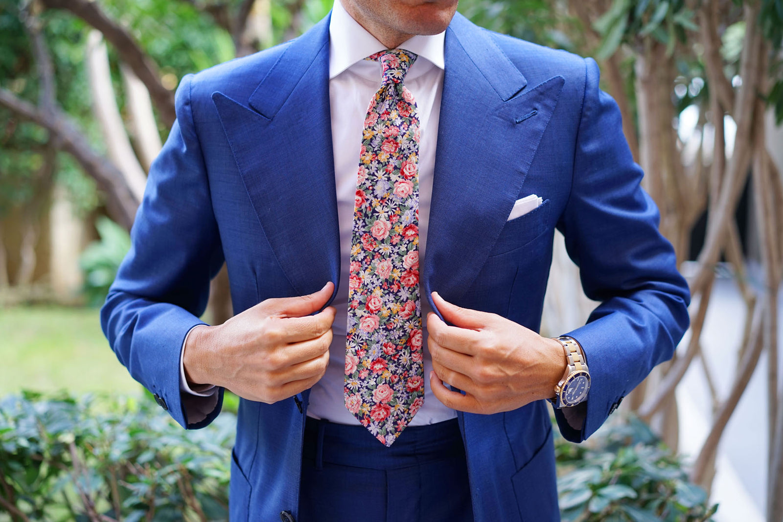 Pink Chrysanthemum Floral Tie | Tropical Flower Ties | Men's Neckties ...
