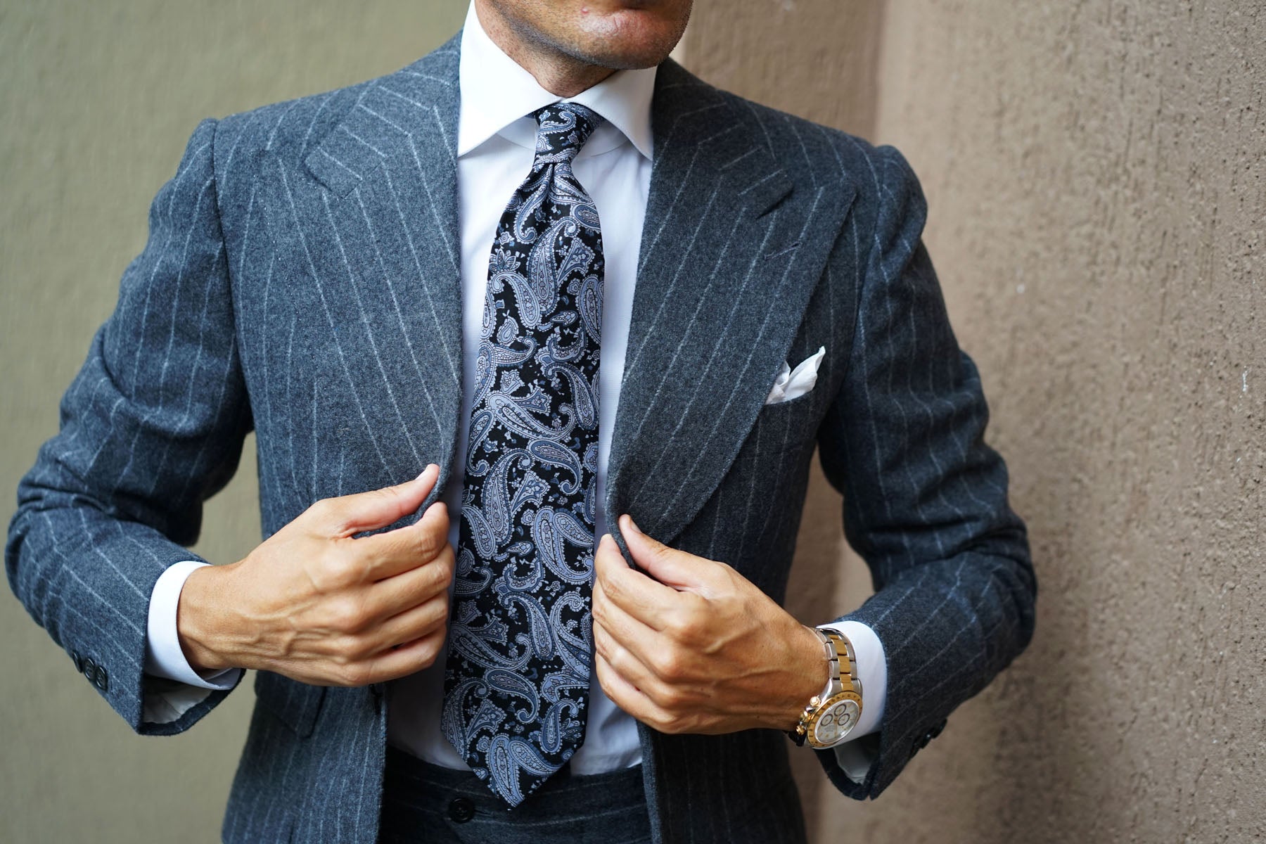 Ross Archipelago Black Paisley Tie | Men's Neckties | Designer Ties AU ...