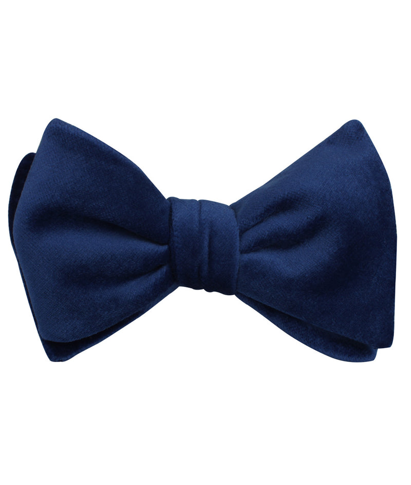 Royal Blue Velvet Self Bow Tie | Wedding Tuxedo Suit Self-Tied Bowties ...