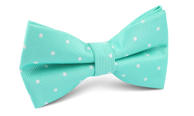 Seafoam Green with White Polka Dots Necktie | Mens Dotted Wedding Ties ...
