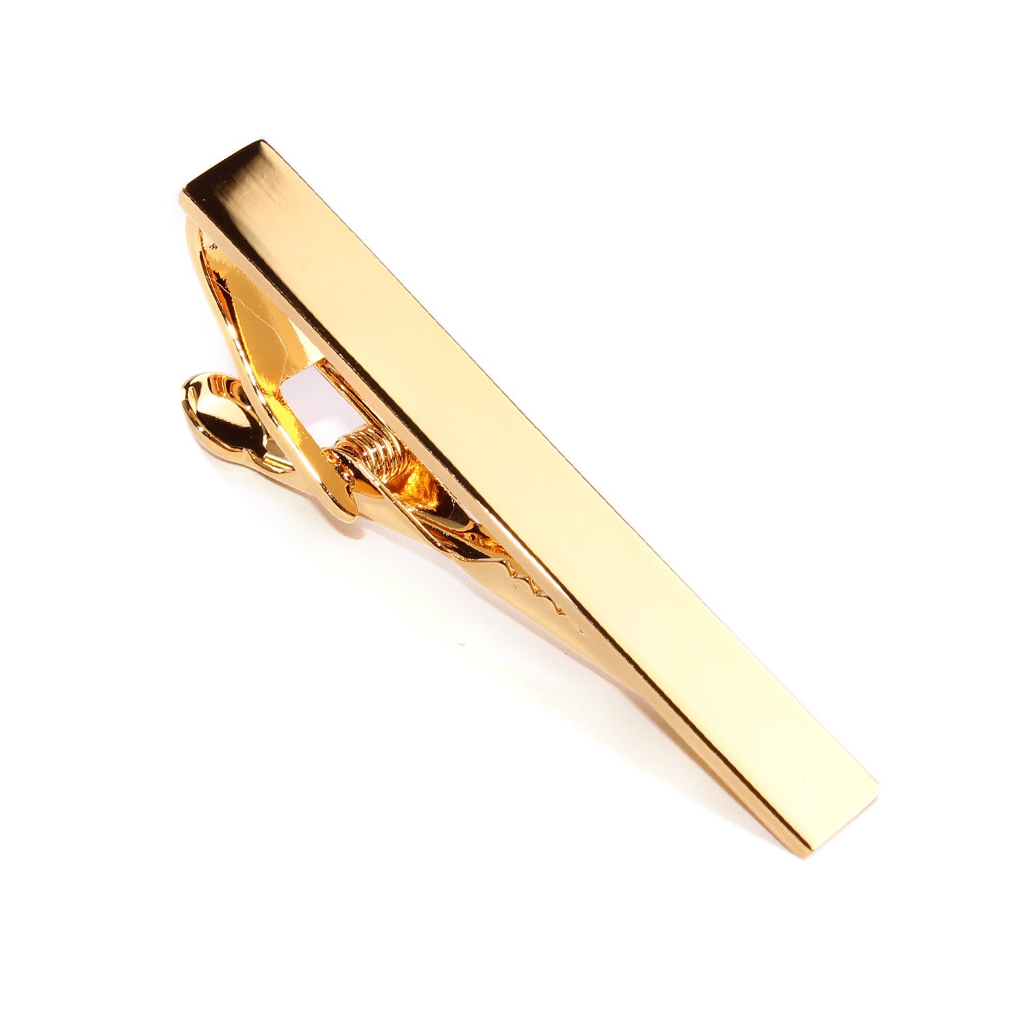 Shining Gold Tie Bar | Swank Blank Tie Clip Bars | Mens Necktie Pin | OTAA
