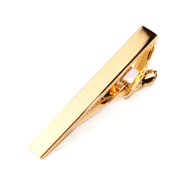 Shining Gold Tie Bar | Swank Blank Tie Clip Bars | Mens Necktie Pin | OTAA