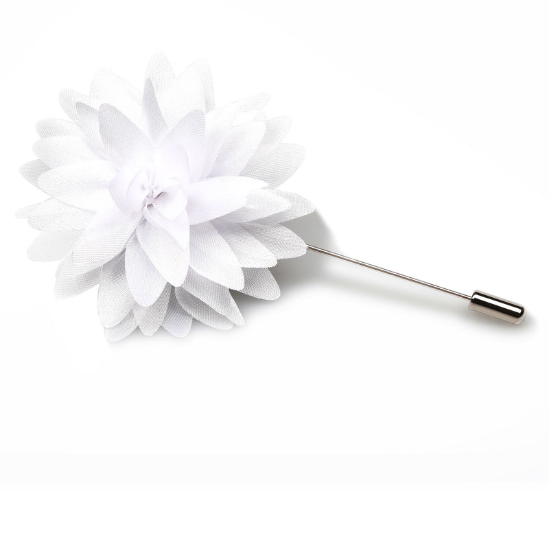 white flower pin