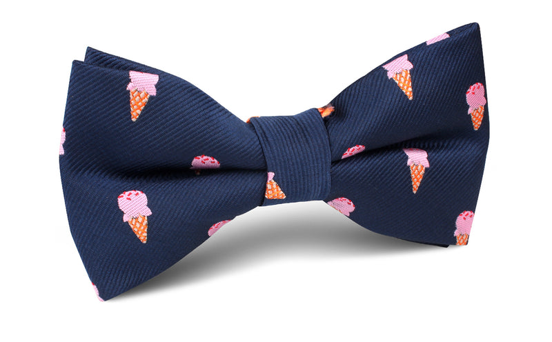 Strawberry Ice Cream Bow Tie | Dessert Patterned Bowties Ties for Men ...