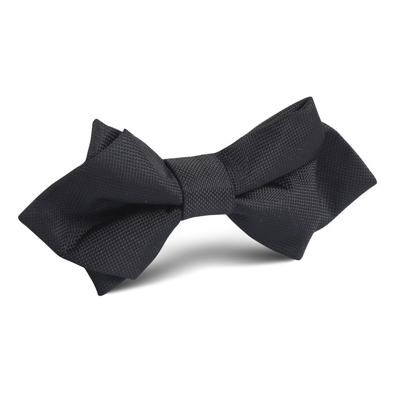 Black Diamond Bow Tie | Point Bowtie | Pre-Tied Formal Tuxedo Bow Ties ...