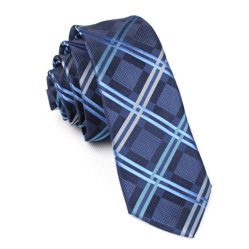 Blue Pattern - Skinny Tie Men Ties | Australia | Slim ties | Narrow | OTAA