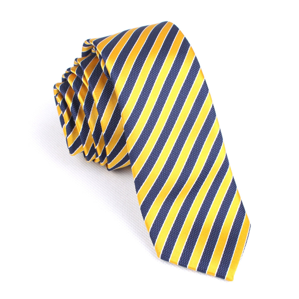 Yellow Navy Blue - Skinny Tie | Men Ties | Australia | OTAA