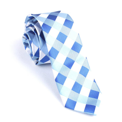 Blue White Checkered Pocket Square | Mens Suit Handkerchief | Australia