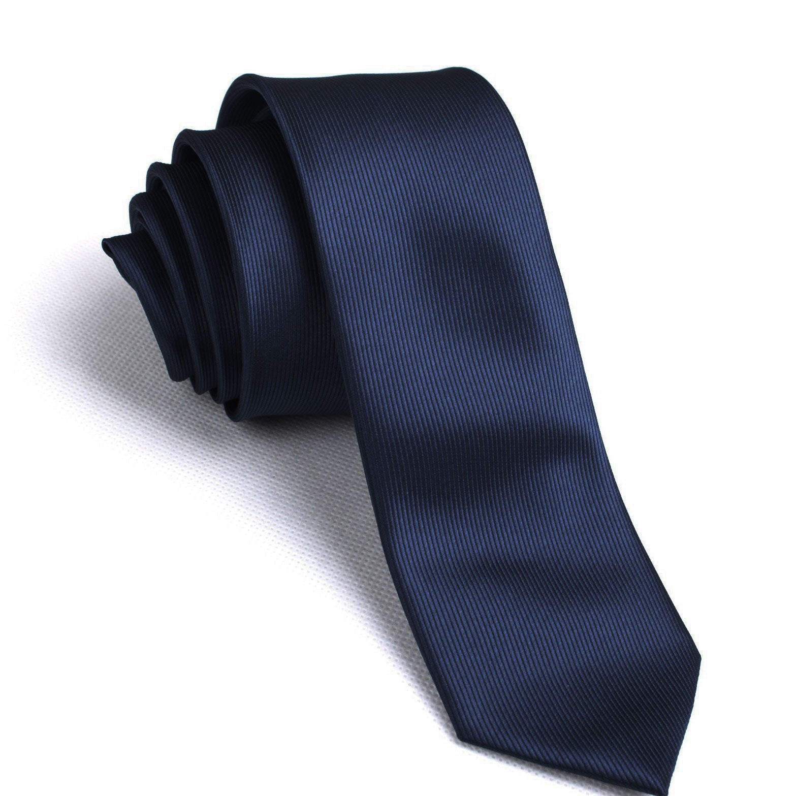 Navy Blue Skinny Tie | Business Formal Slim Ties | Mens Narrow Necktie ...