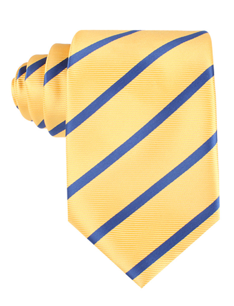 Yellow Pencil Stripe Tie | Repp Striped Ties | Men's Designer Neckties ...