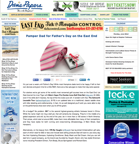 Dan's Papers Features Hamptons & Shelter Island Borders as Great Gift Ideas for Dad!